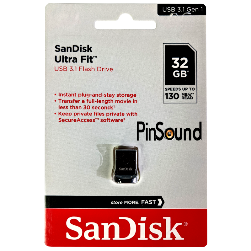 PinSound Sandisk USB Flash Drive 32GB