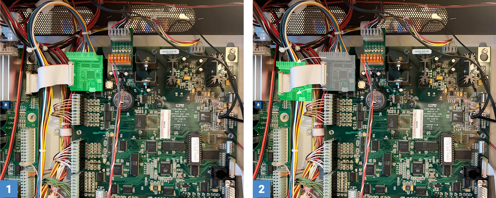 Before and after installation Tron